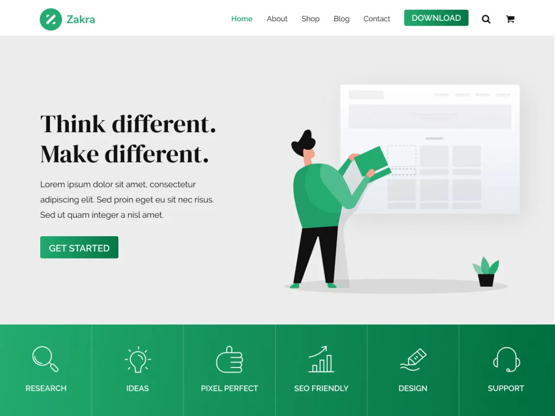 Zakra Gutenberg WordPress theme