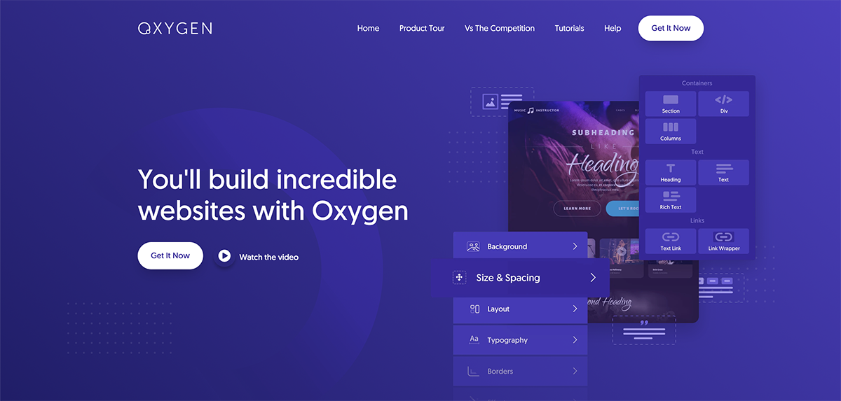 Oxygen Page Builder WordPress page builder plugin