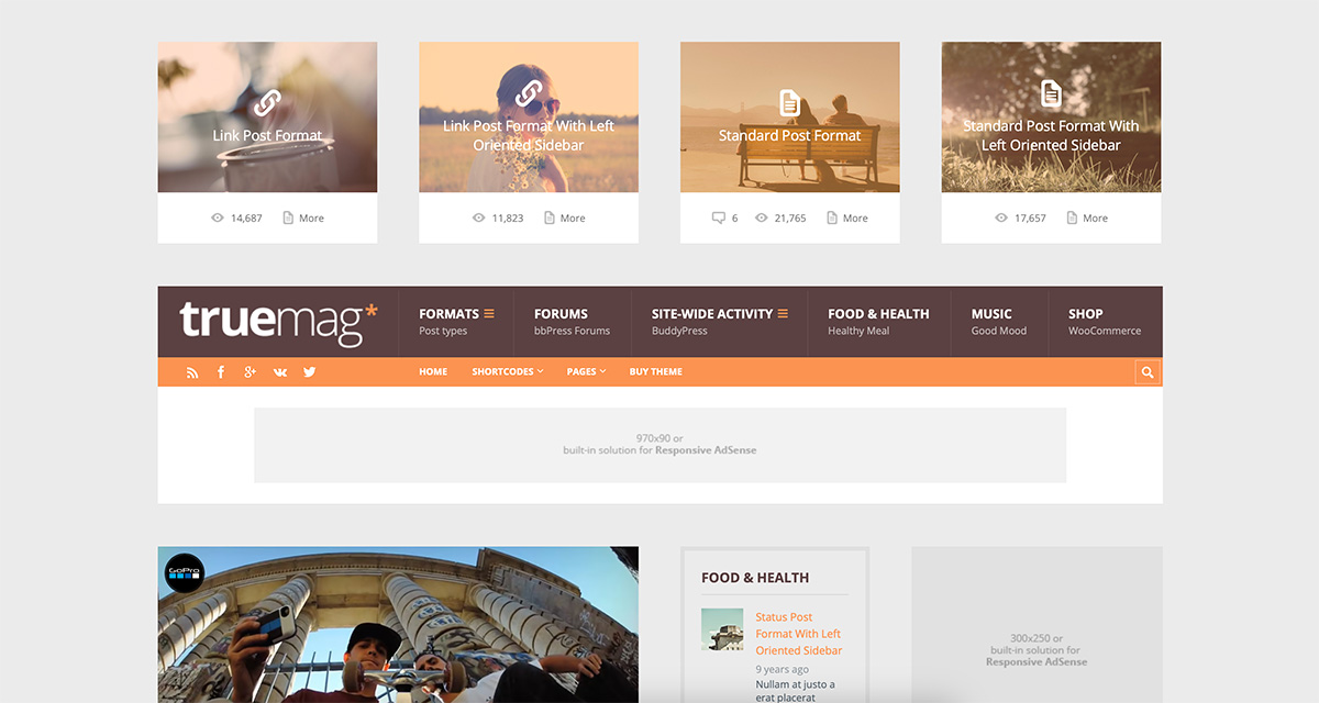 Truemag Adsense optimized WordPress theme