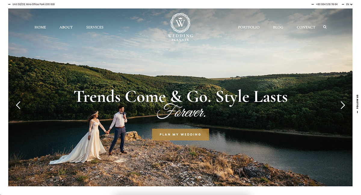  Wedding Planner WordPress wedding theme