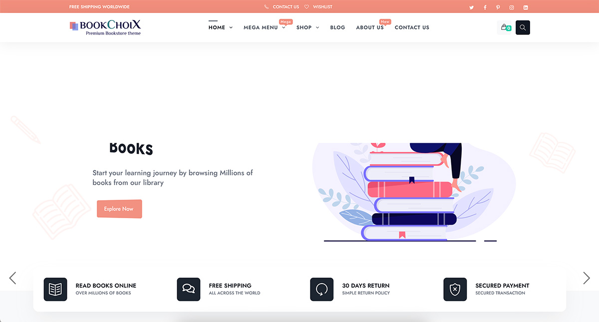 BookChoix WordPress bookstore theme