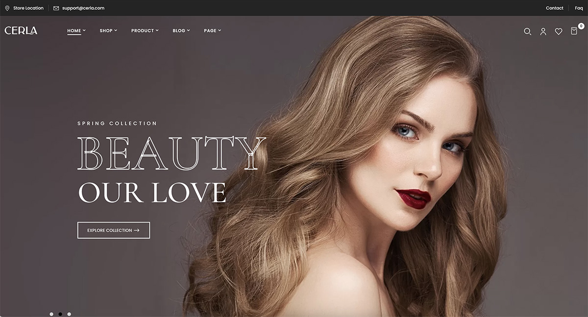 Cerla skin care WordPress theme