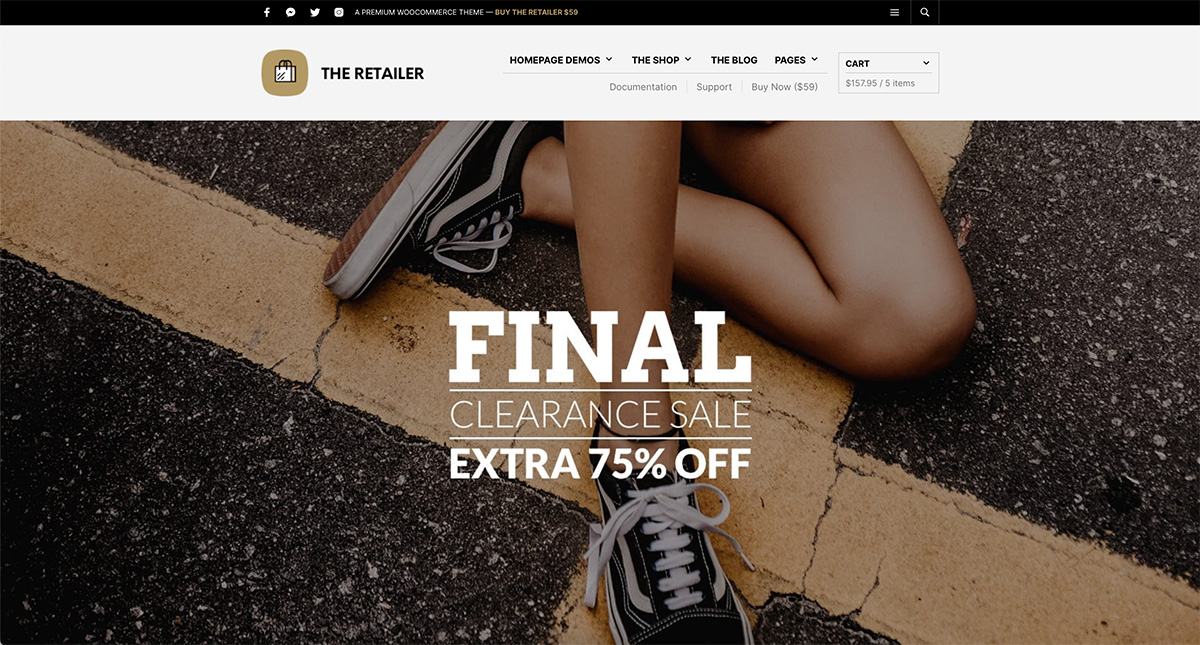 The Retailer WordPress bookstore theme