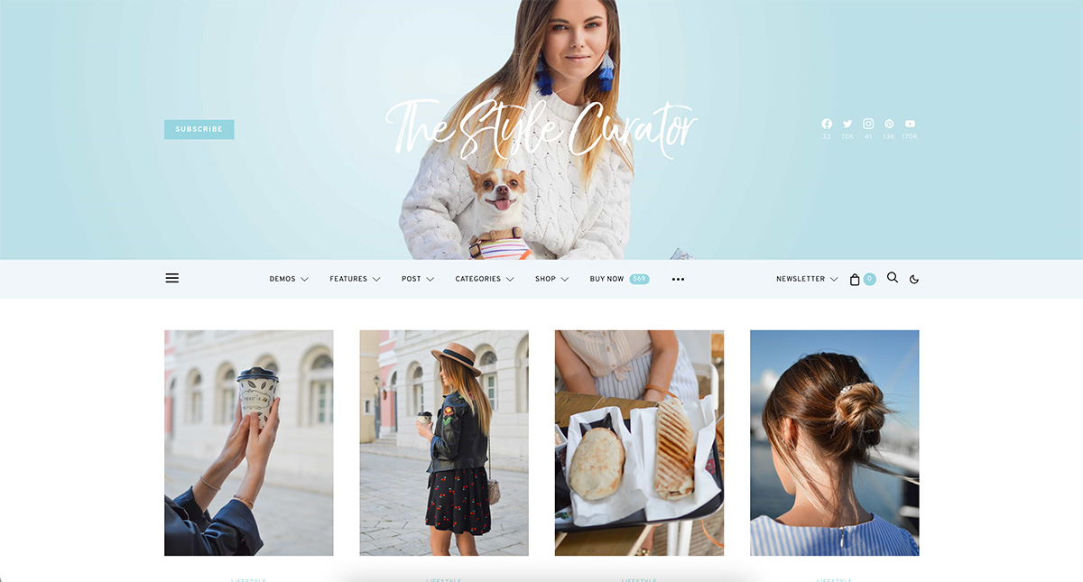 Authentic lifestyle WordPress theme