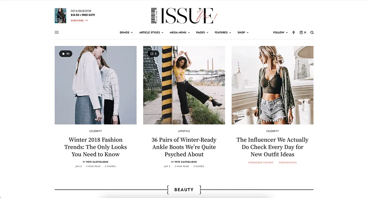 17 Best Fashion Blog WordPress Themes 2023 - WPCred