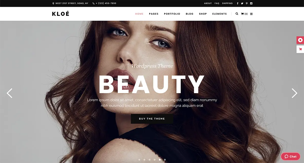 Kloe fashion blog WordPress theme