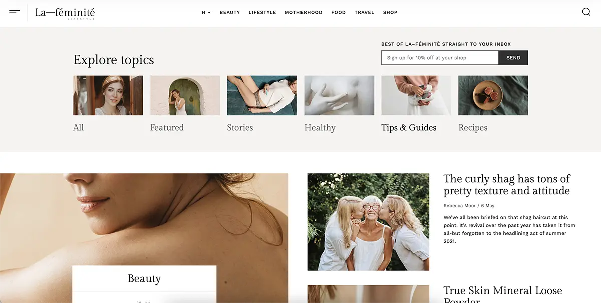 LaFeminite fashion blog WordPress theme