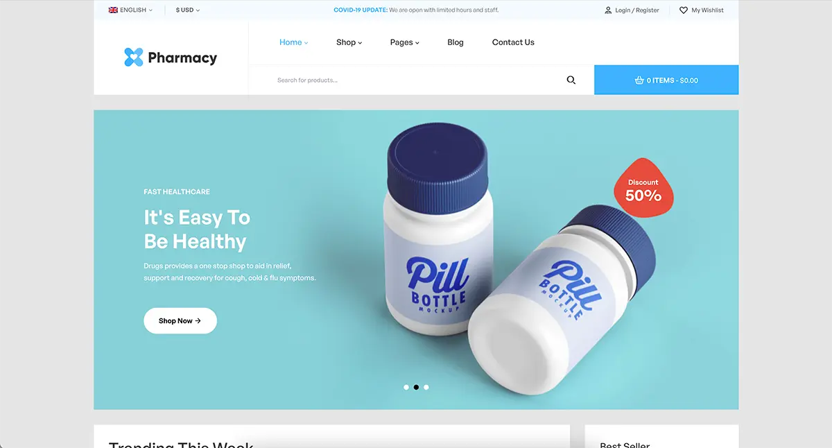 Pharmacy pharmacy WordPress theme