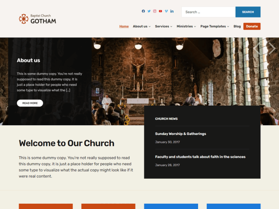 WordPress church theme
