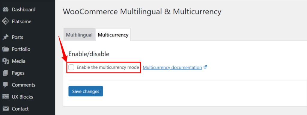 enable multicurrency mode