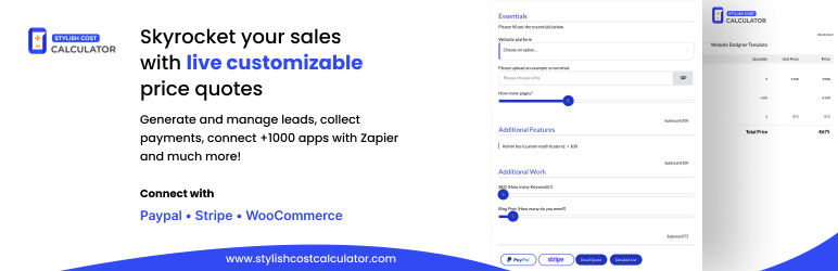 Stylish Cost Calculator – WordPress plugin